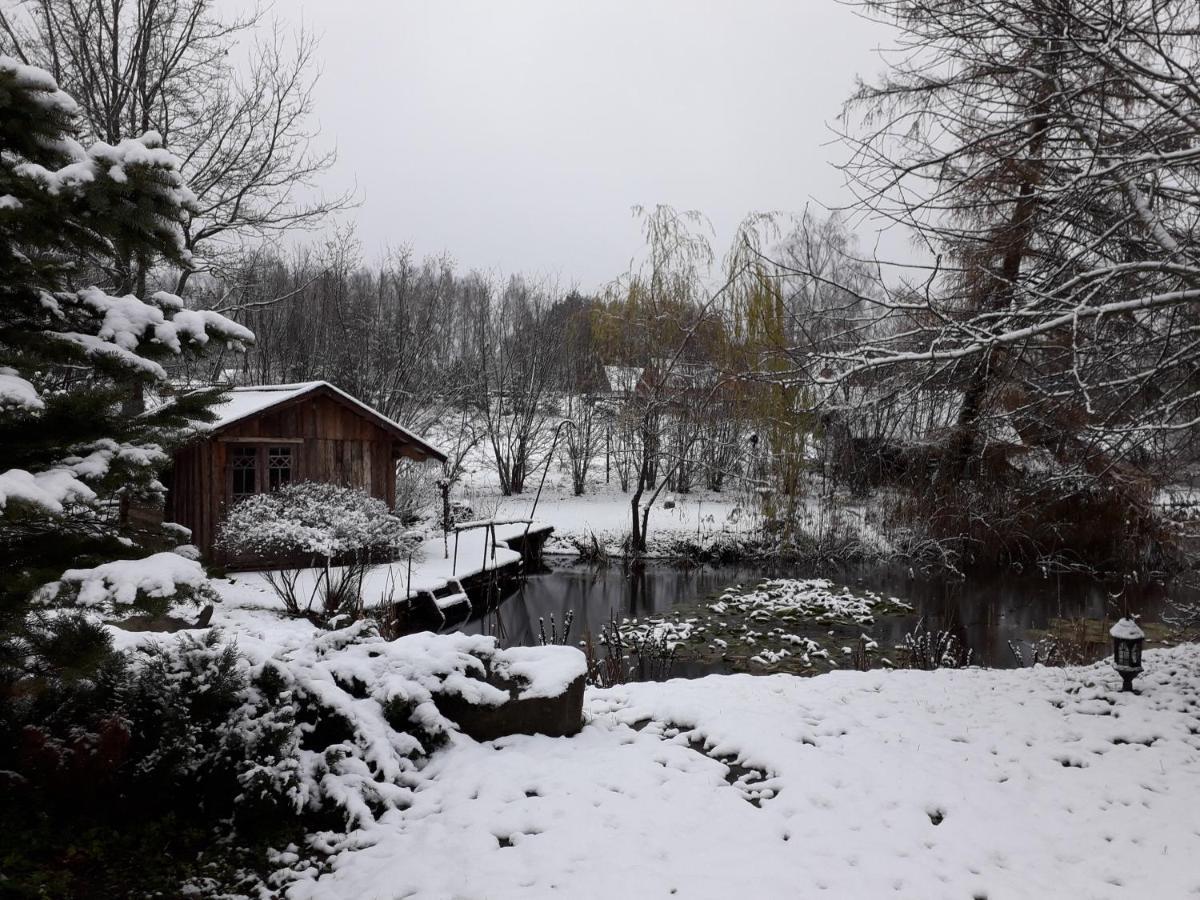Vila Idilliska Latgaliesu Lauku Maja Ar Melno Pirti Aglona Exteriér fotografie